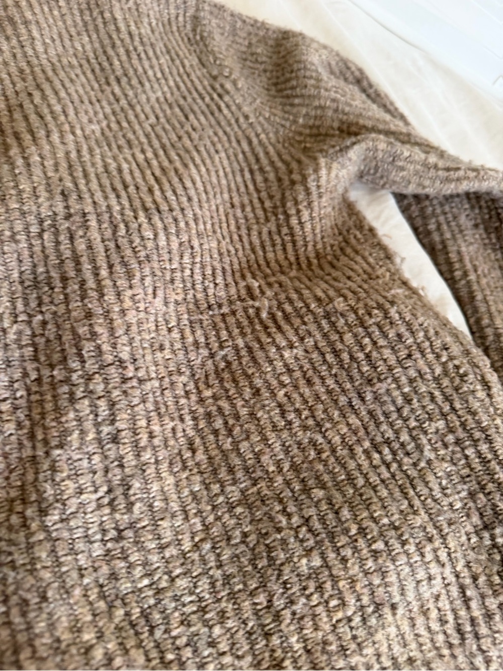 Abercrombie & FitchCozy Knit Cardigan Jacket in Taupe with Gold Buttons - Picture 3 of 4